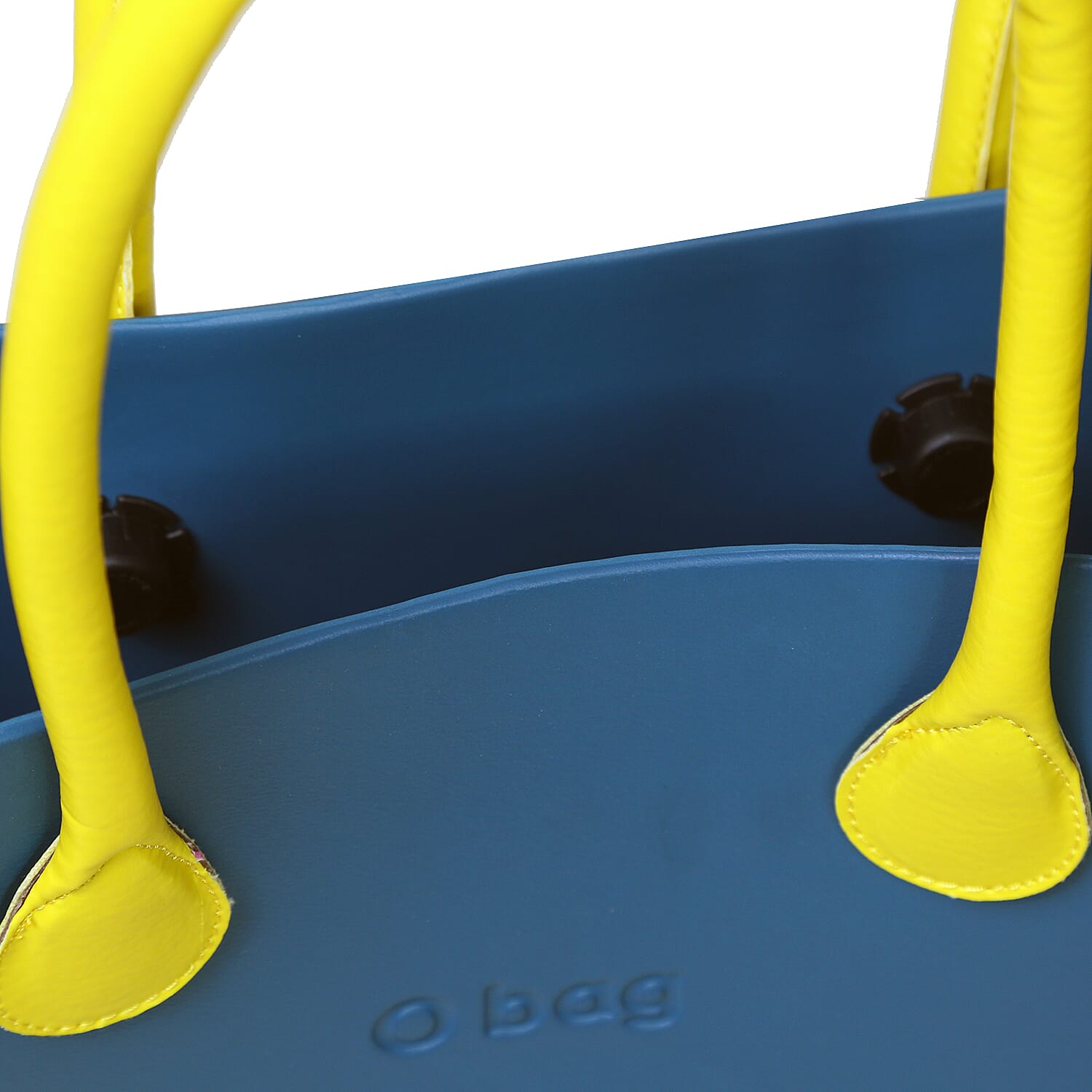 Italian O Handbag with Shoulder Strap (Size:30x31x10Cm) - Blue & Yellow