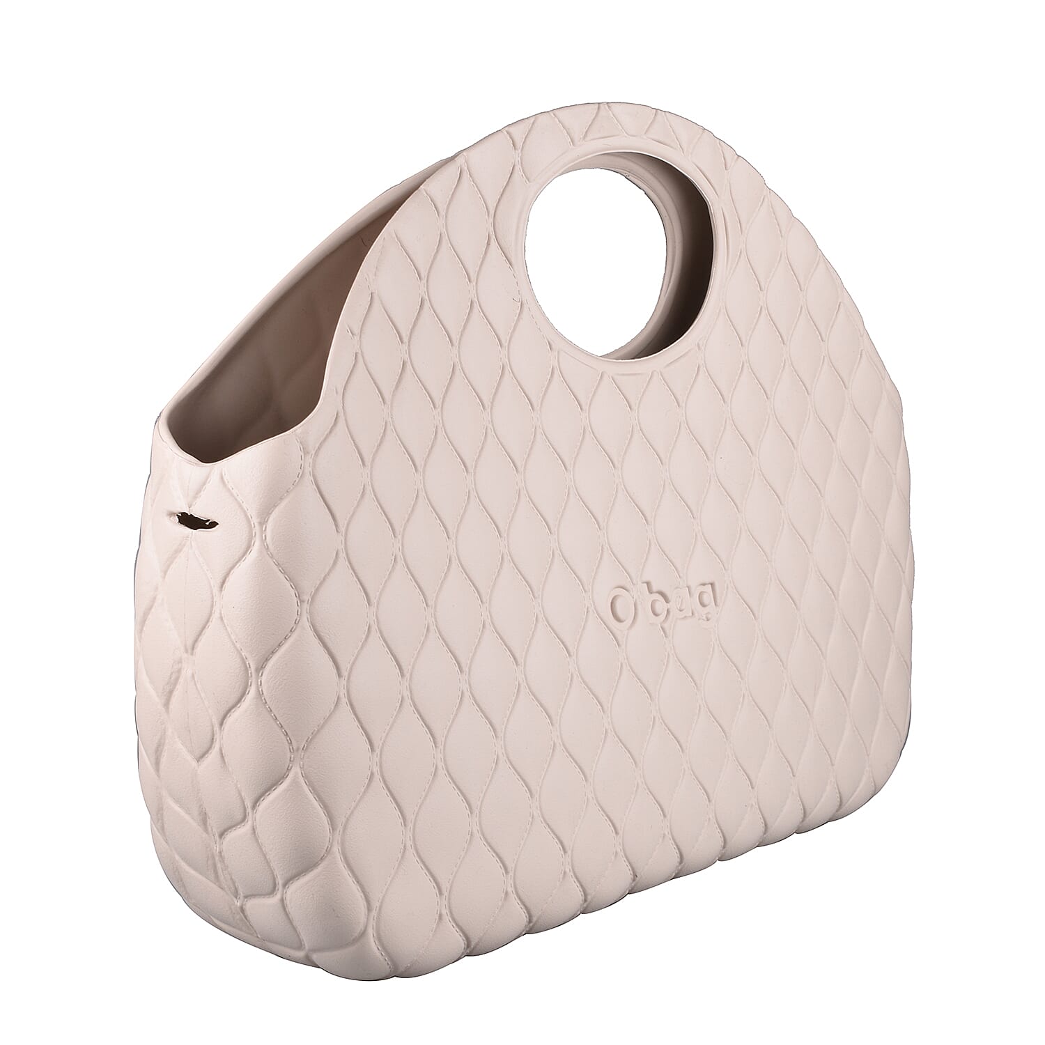 O Bag Italian Quilt Pattern Handbag - Sand