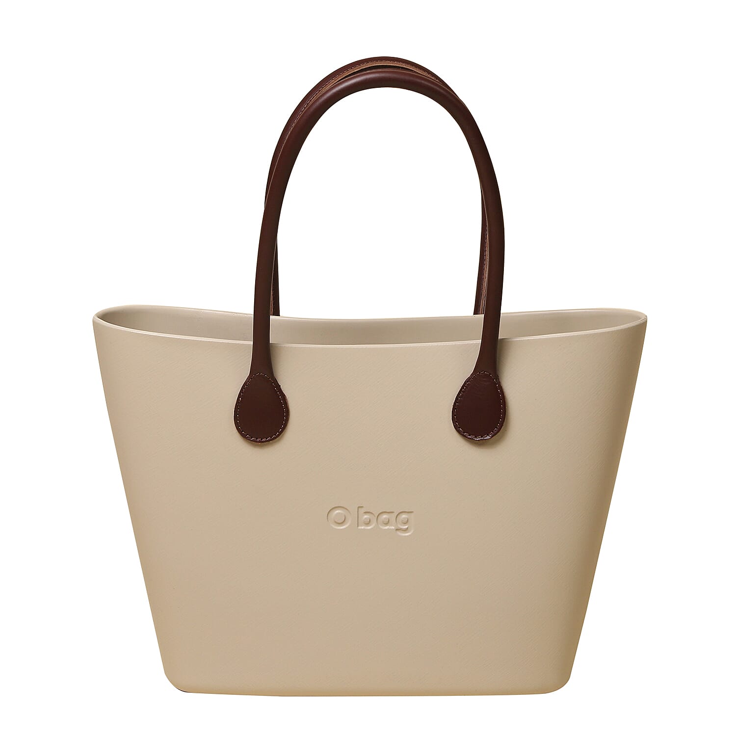 O Bag Italian URBAN Handbag with Large Handle - Cream
