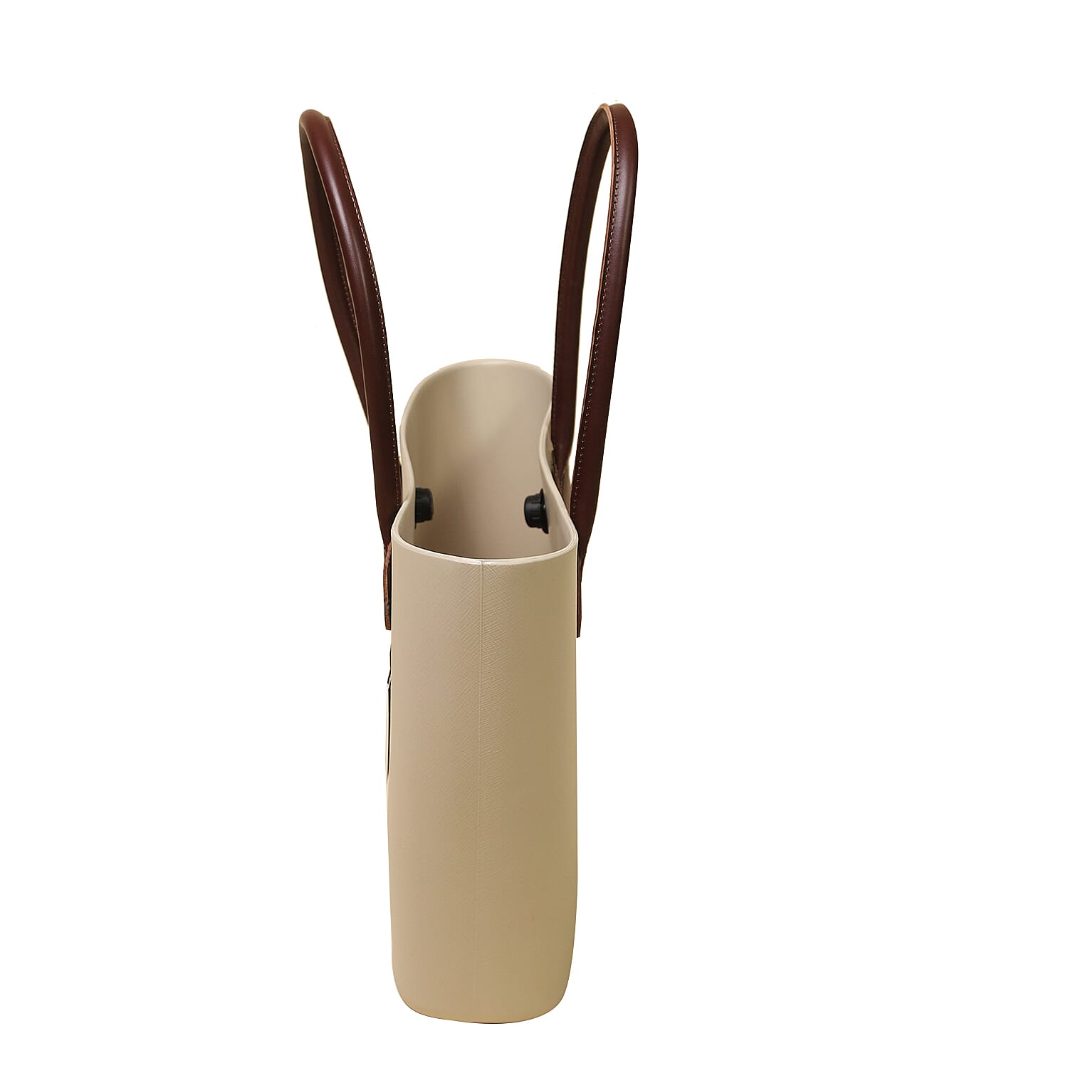 O Bag Italian URBAN Handbag with Large Handle - Cream