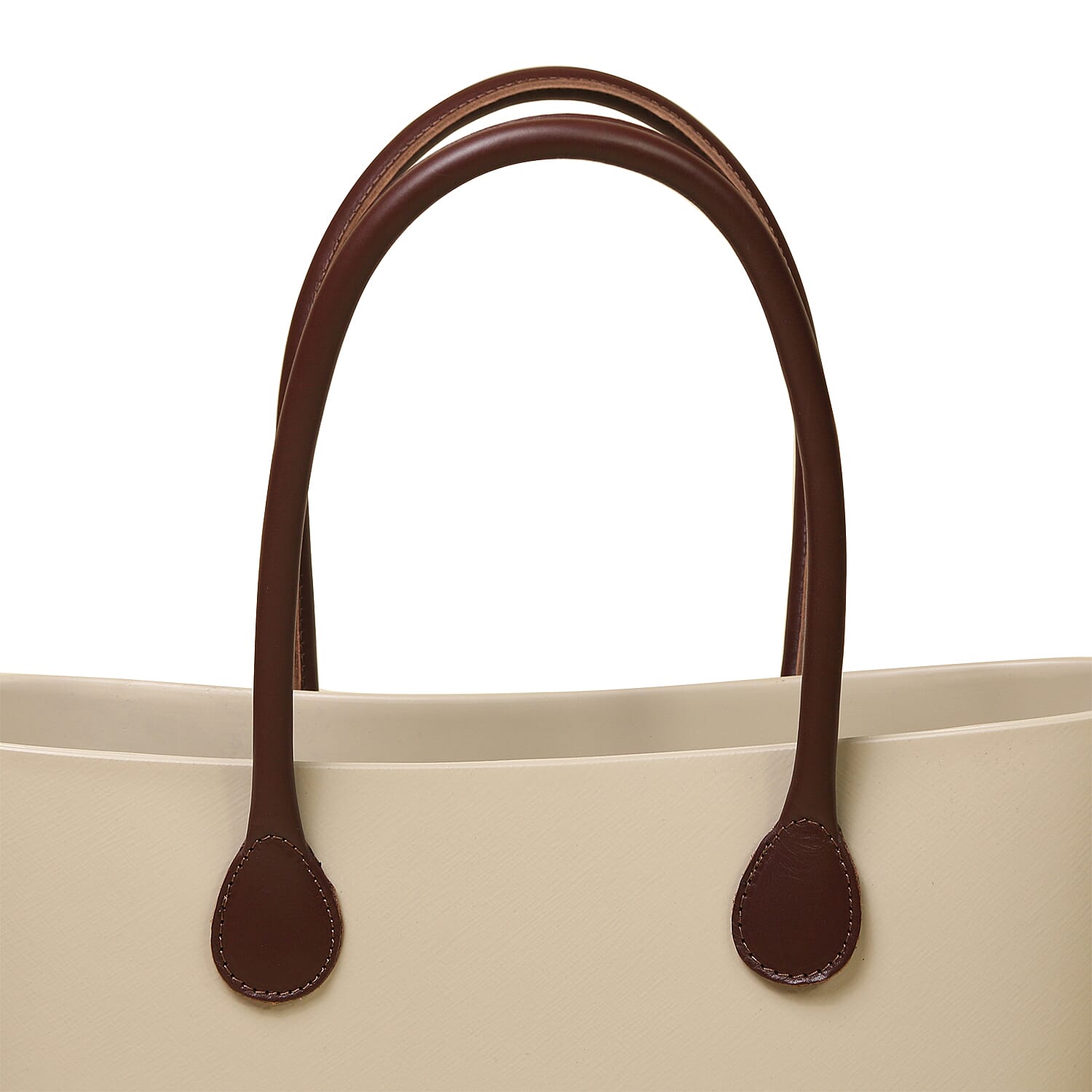 O Bag Italian URBAN Handbag with Large Handle - Cream