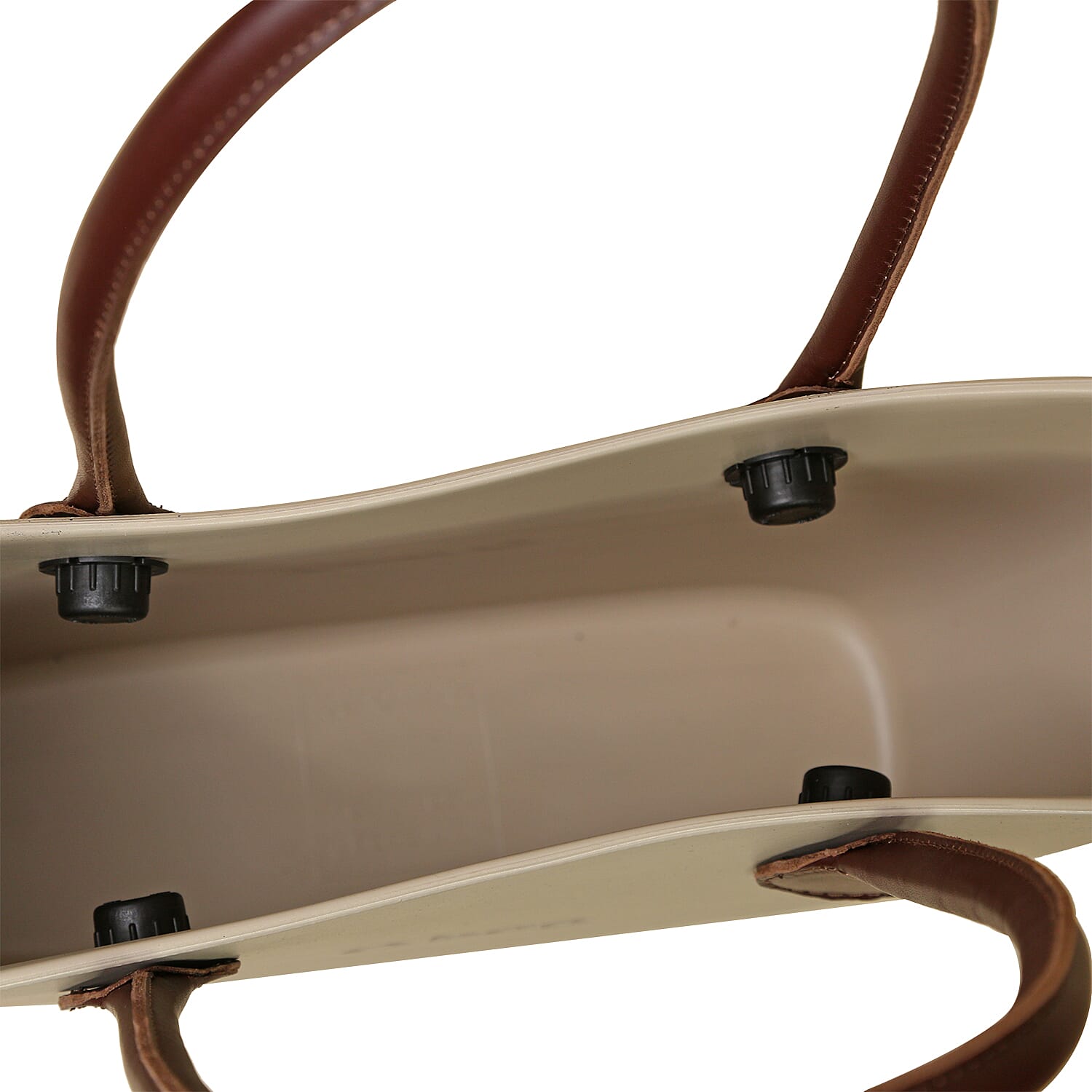 O Bag Italian URBAN Handbag with Large Handle - Cream