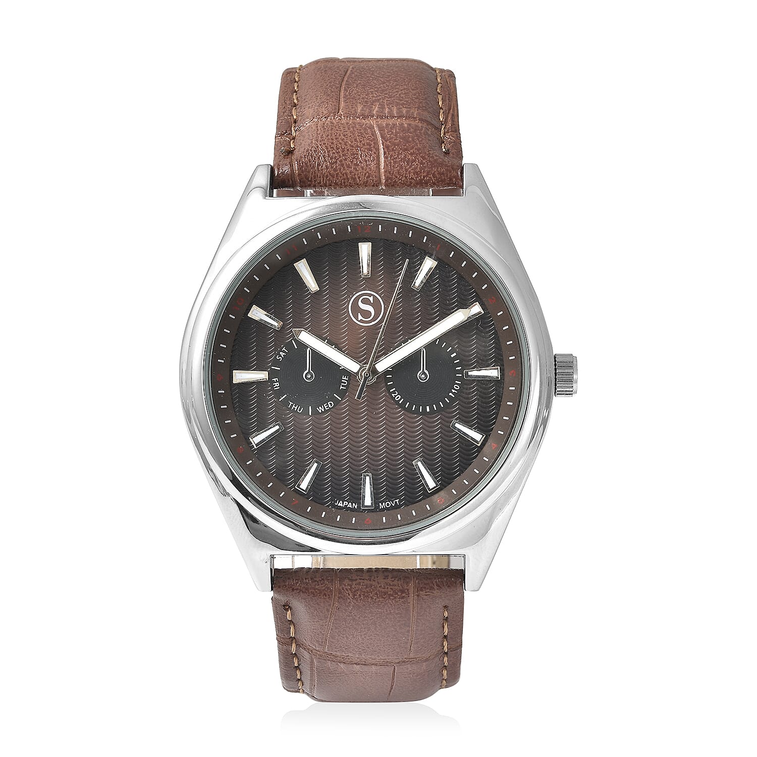 STRADA Japanese Movement Dark Brown Dial Water Resistant Watch with Dark Brown Colour Strap