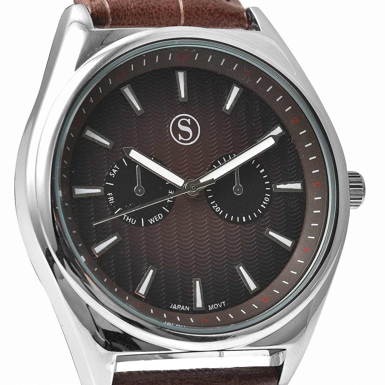 STRADA Japanese Movement Dark Brown Dial Water Resistant Watch with Dark Brown Colour Strap