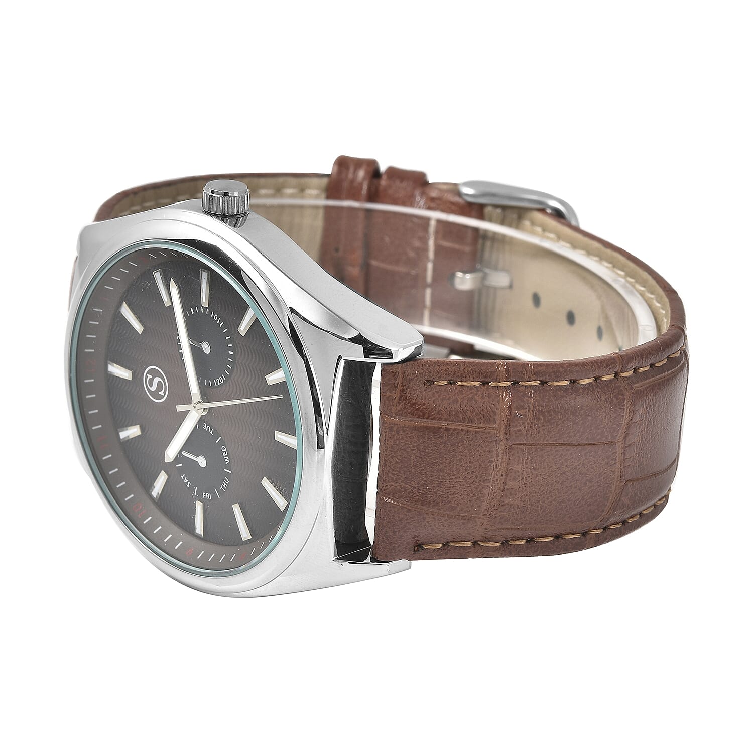 STRADA Japanese Movement Dark Brown Dial Water Resistant Watch with Dark Brown Colour Strap