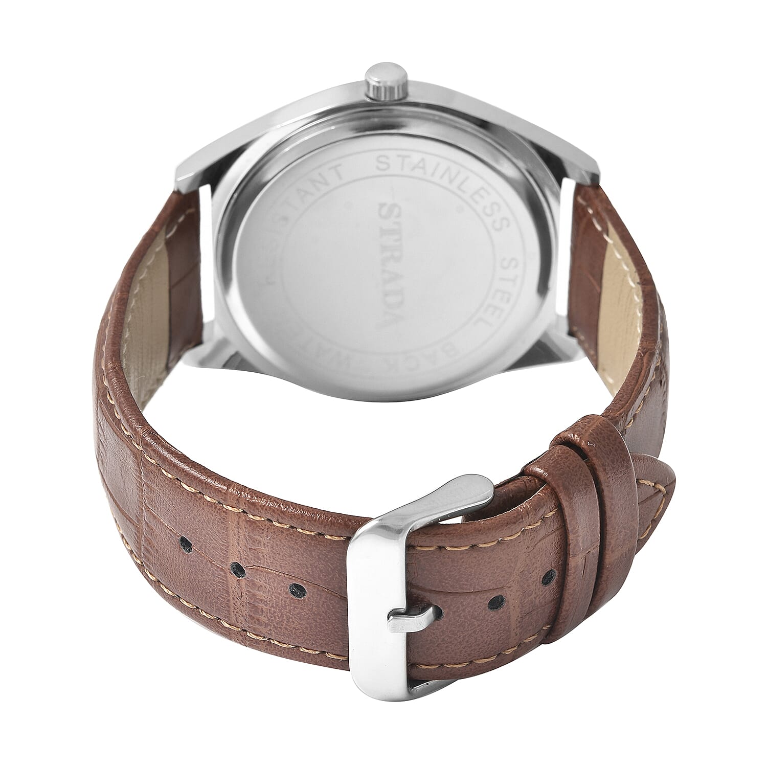 STRADA Japanese Movement Dark Brown Dial Water Resistant Watch with Dark Brown Colour Strap