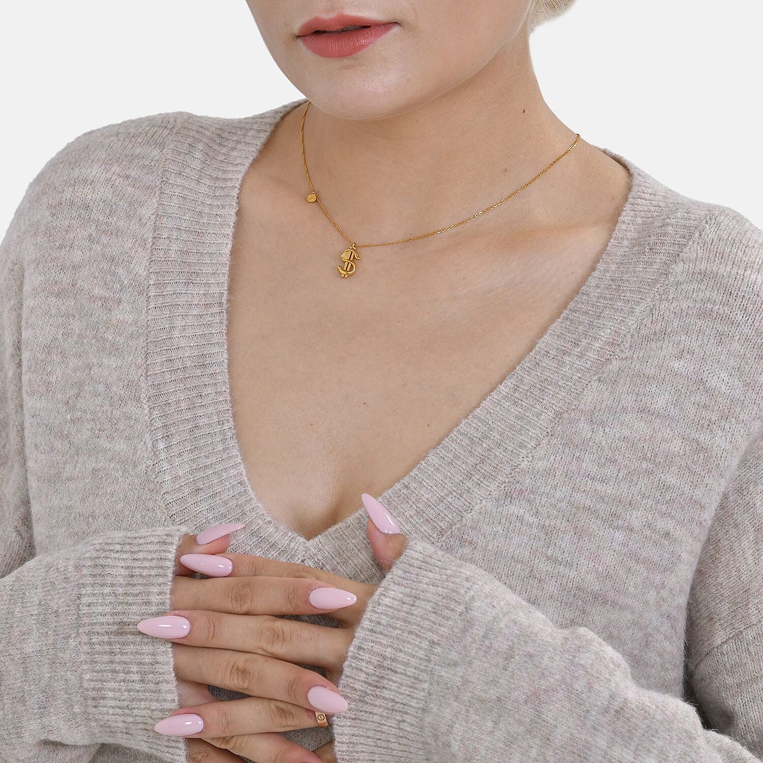 Tamsy Polyester Patterned Cardigan and Sweater-Jumper - Beige