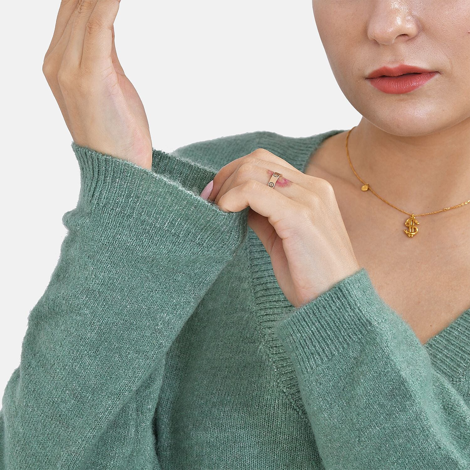 Tamsy Polyester Patterned Cardigan and Sweater-Jumper - Beige