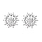 9K White Gold SGL CERTIFIED Diamond Stud Cluster Earrings 0.52 Ct. (With push post).