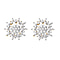 9K Yellow Gold SGL CERTIFIED Diamond (G-H) Stud Cluster Earrings 0.52 Ct