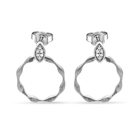 9K White Gold Diamond (G-H) Earrings