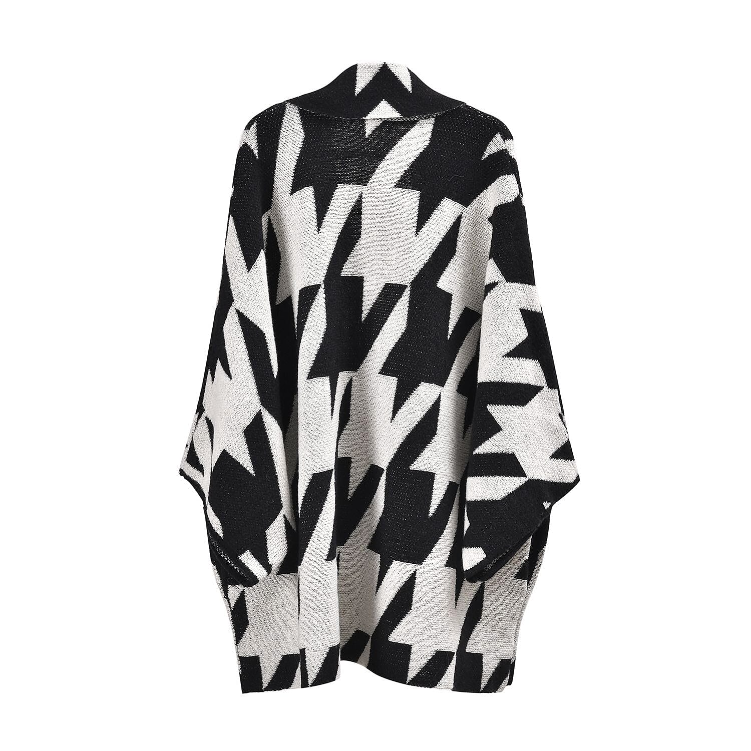 TAMSY Random Graph Grid Coatigan - Black and White