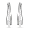 White Austrian Crystal Hoop Earrings in Silver Tone