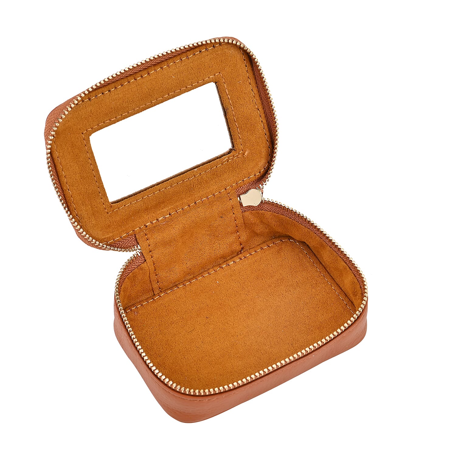 Genuine Leather Lipstick Storage Box with Lip Print