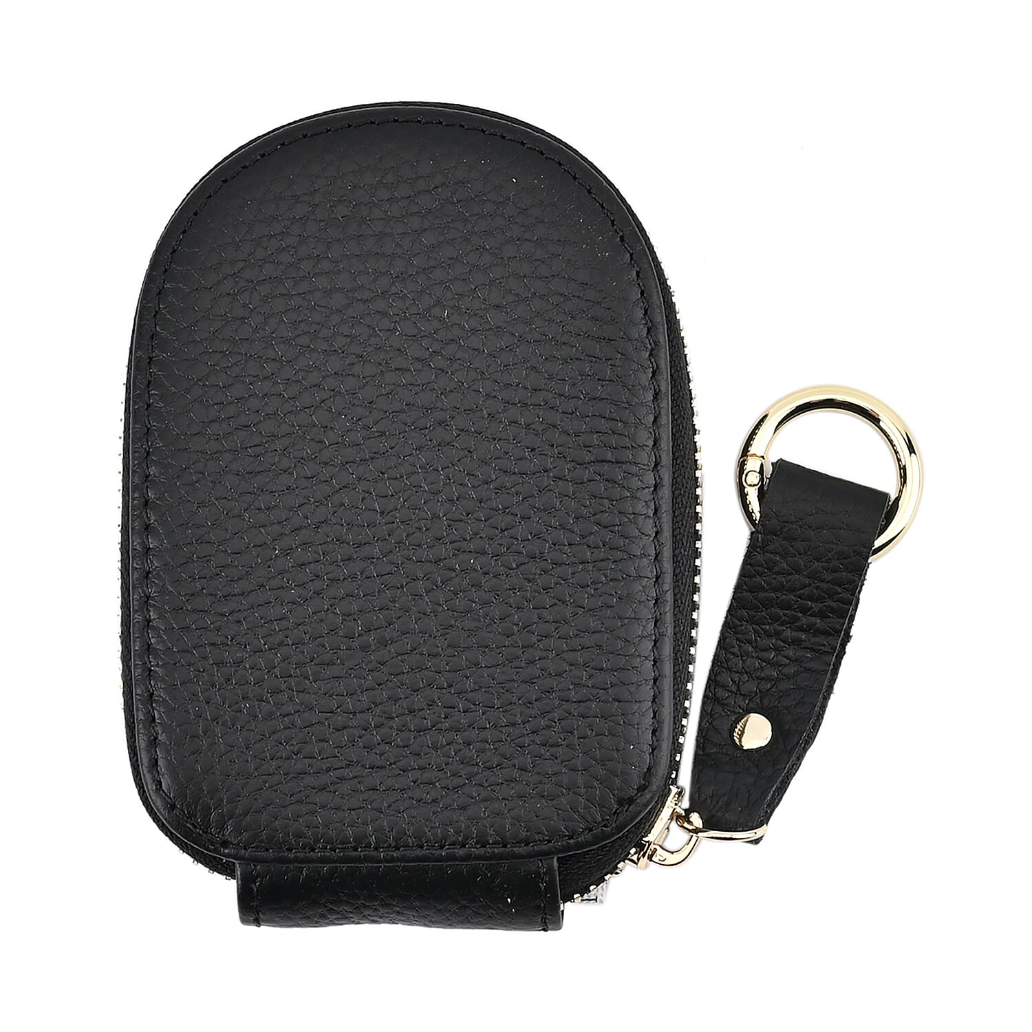 Genuine Leather Penguin Card Wallet with Keychain & RFID Technology - Black