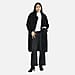 TAMSY Faux Fur Long Sleeves Coat with High Neck - Black