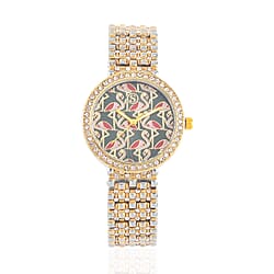 White Crystal Analog Watch