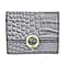 Genuine Leather Croco Embossed Wallet (Size 10x2x8 cm) - Navy