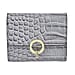 RFID Protected Genuine Leather Croco Embossed Wallet - Black