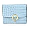 Genuine Leather Croco Embossed Wallet (Size 10x2x8 cm) - Navy