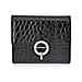 RFID Protected Genuine Leather Croco Embossed Wallet - Black