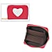 100% Genuine Leather Heart Print Card Wallet With RFID Protection - Tan