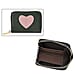 100% Genuine Leather Heart Print Card Wallet With RFID Protection - Tan
