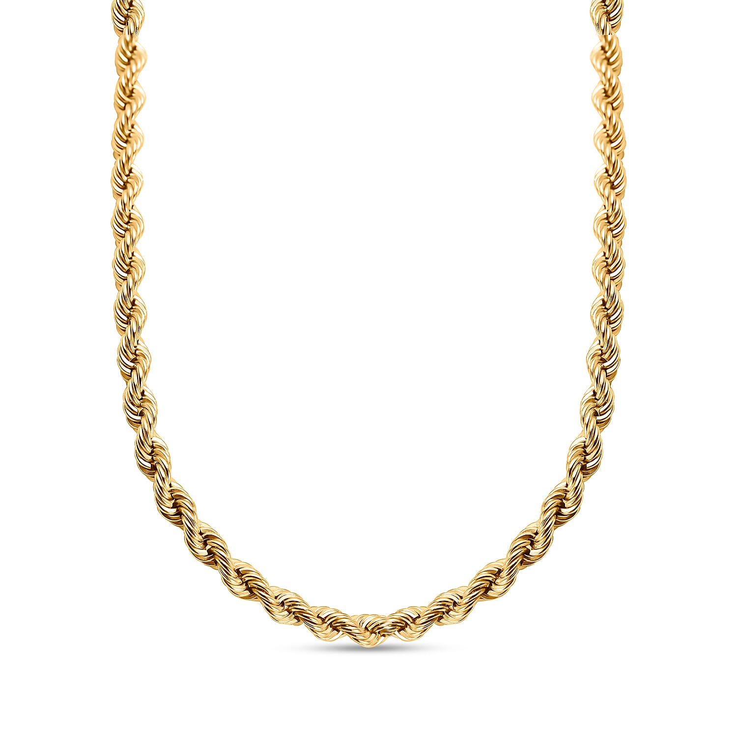 Italian Made Close Out Deal- 9K Yellow Gold Rope Necklace (Size - 20), Gold Wt. 4.40 Gms