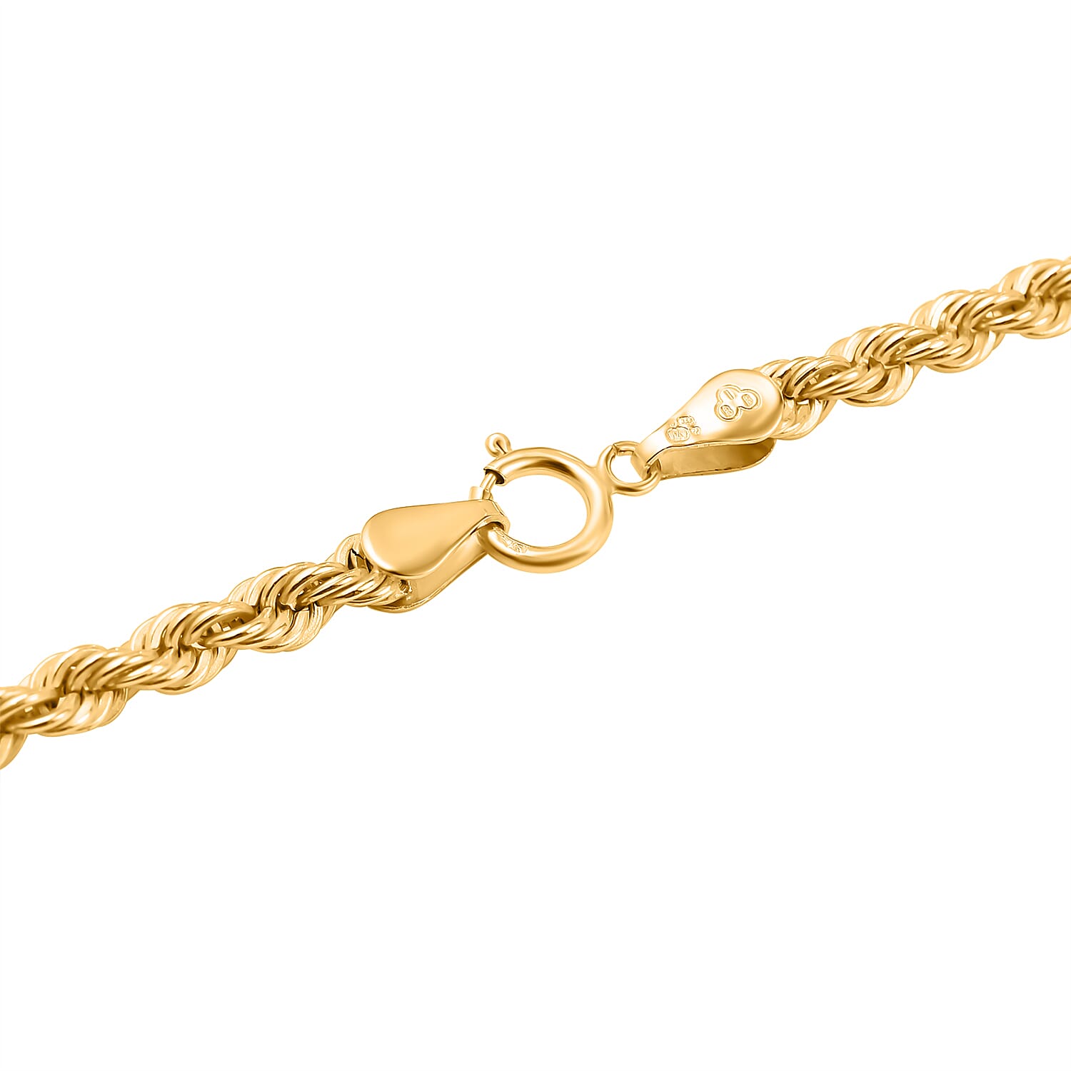Italian Made Close Out Deal- 9K Yellow Gold Rope Necklace (Size - 20), Gold Wt. 4.40 Gms