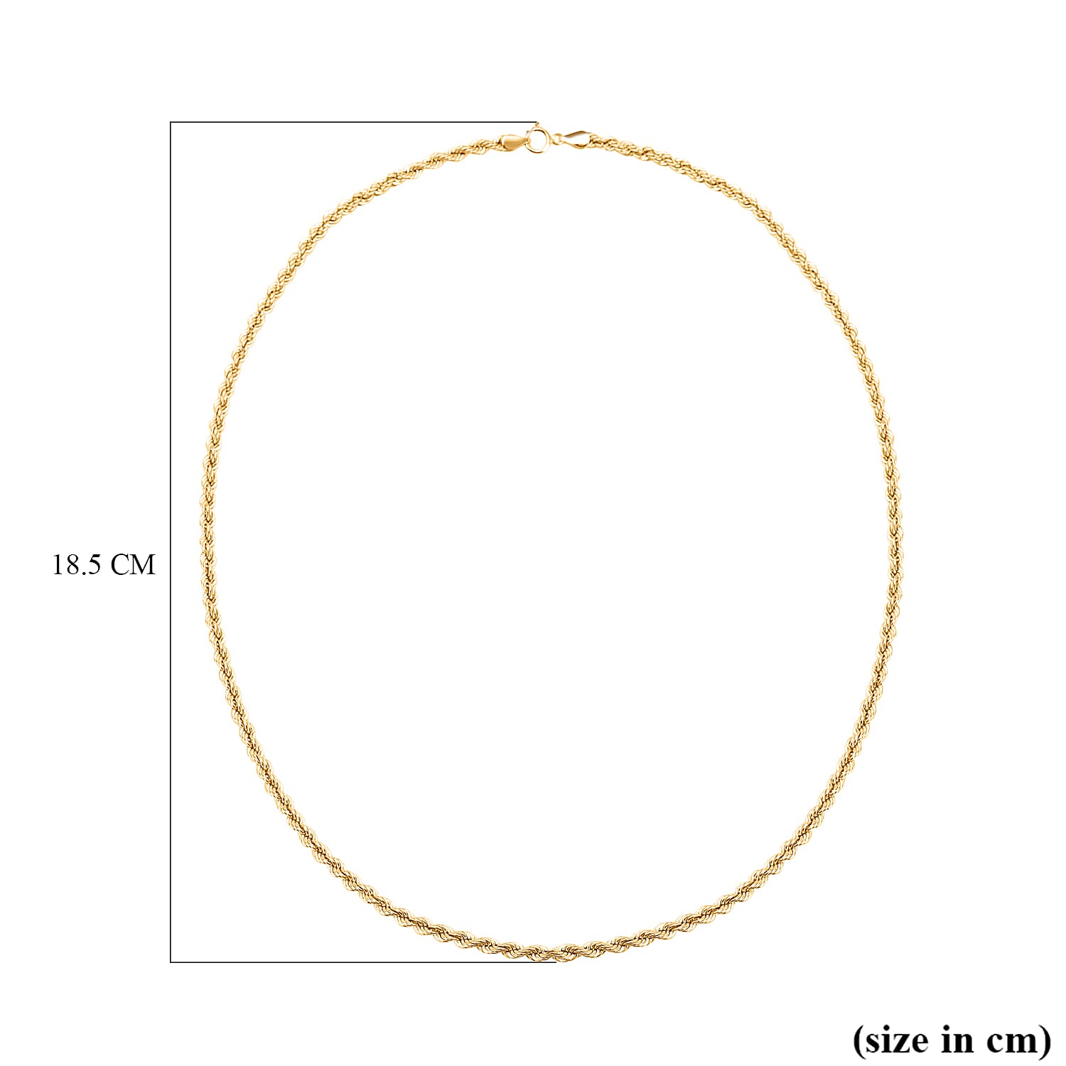 Italian Made Close Out Deal- 9K Yellow Gold Rope Necklace (Size - 20), Gold Wt. 4.40 Gms