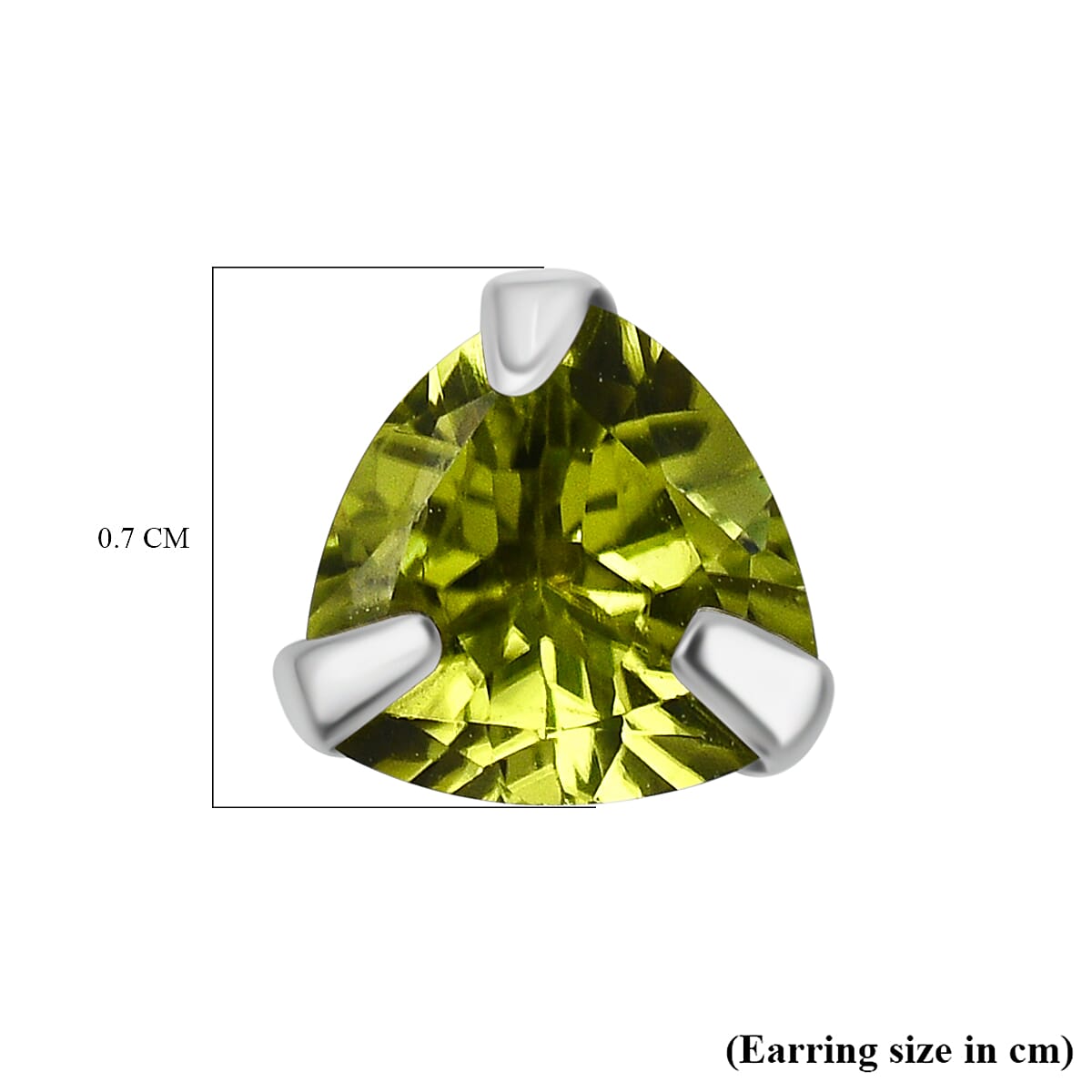 9K White Gold Hebei Peridot Earrings 1.77 Ct