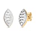 White Diamond Marquise Stud Earring in Platinum Overlay Sterling Silver 0.26 ct 0.260 Ct.