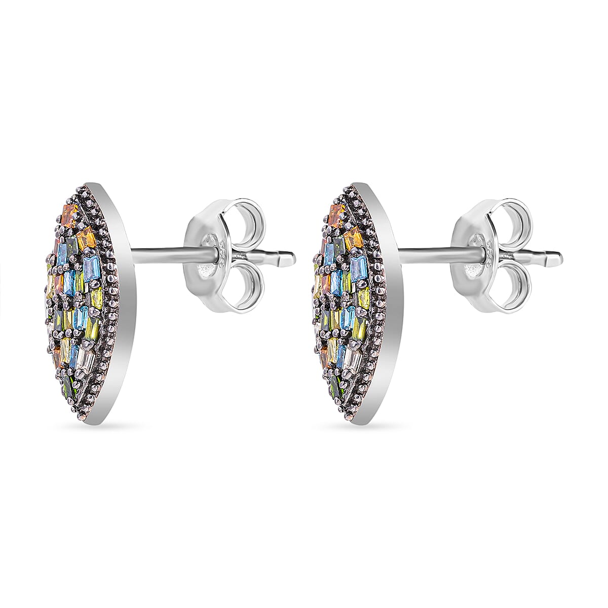 Sterling hot sale diamond earrings