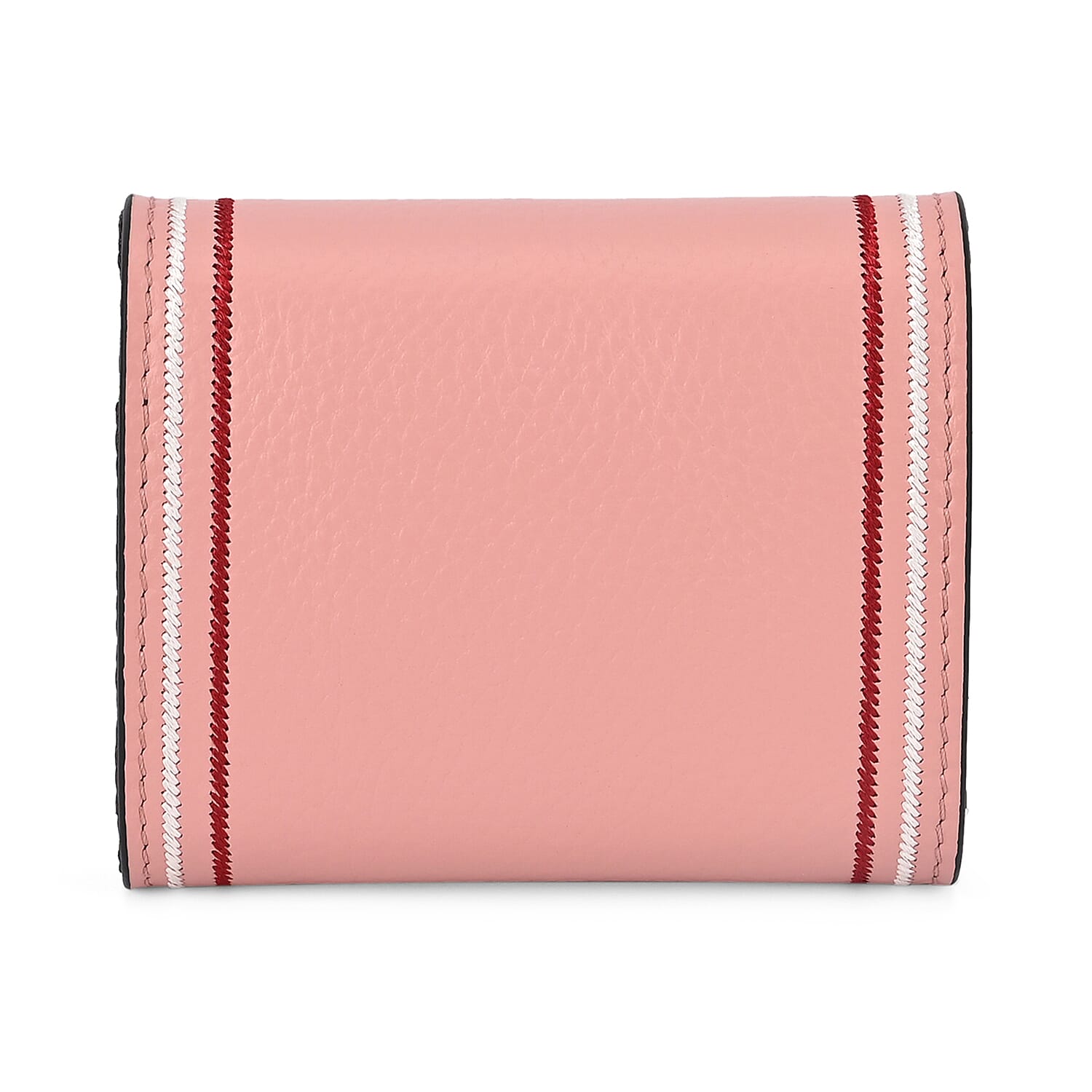 Genuine Leather Solid Wallet (Size 10x3x8 cm) - Fuschia