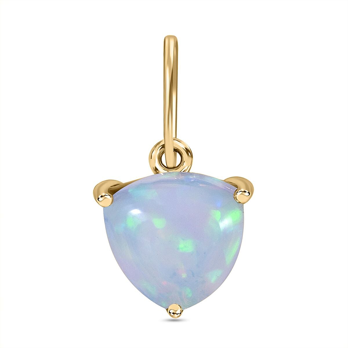 9K Yellow Gold AA Ethiopian Opal Pendant 1.00 ct, Gold Wt. 0.25 Gms 0.750 Ct.