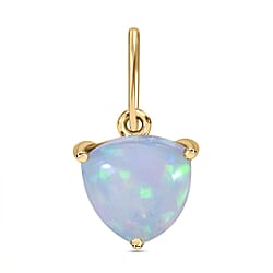 9K Yellow Gold AA Ethiopian Opal Pendant in Gold Wt. 0.25 grams, 0.750 Ct