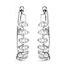 Diamond Half-Eternity Hoop Earrings in Platinum Overlay Sterling Silver 0.25 Ct.