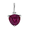 9K White Gold African Ruby Solitaire Pendant 1.00 Ct