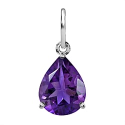 9K Yellow Gold Lusaka Amethyst Solitaire Pendant 1.00 Ct.