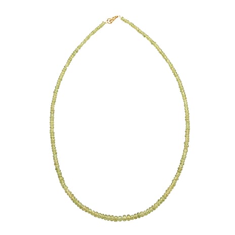 18K Yellow Gold  AAAA   Sphene  Necklace (Size - 18) 60.00 ct,  Gold Wt. 2.2 Gms  60.000  Ct.