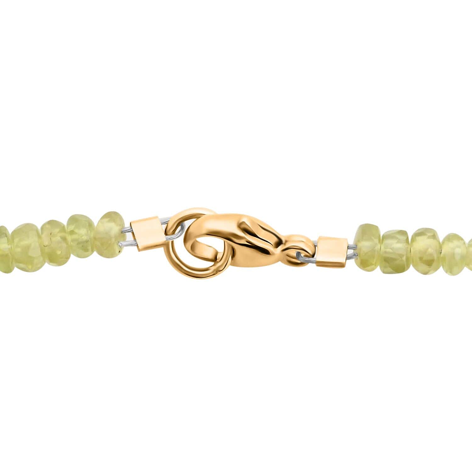 18K Yellow Gold AAAA Sphene Necklace (Size - 18) 60.00 ct, Gold Wt. 2.2 Gms 60.000 Ct. 18K Yellow Gold AAAA Sphene Necklace (Size - 18) 60.00 ct, Gold Wt. 2.2 Gms 60.000 Ct.