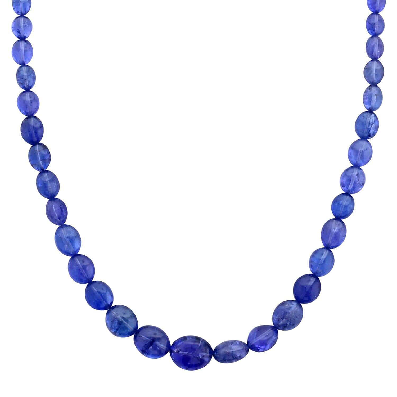 950 Platinum  AAAA  Tanzanite  Necklace (Size - 18) 130.00 ct,  Platinum Wt. 2.75 Gms  130.000  Ct.