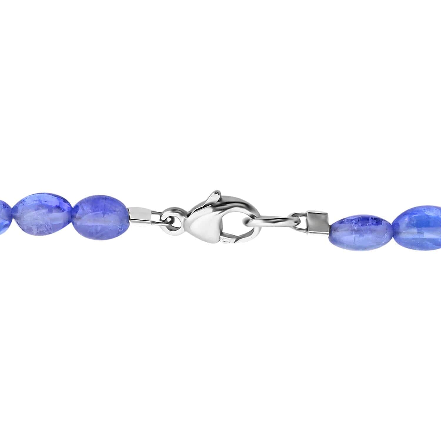 950 Platinum  AAAA  Tanzanite  Necklace (Size - 18) 130.00 ct,  Platinum Wt. 2.75 Gms  130.000  Ct.
