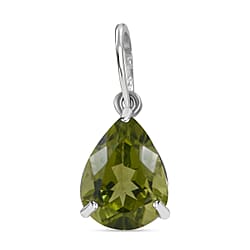 9K White Gold Hebei Peridot Solitaire Pendant 1.00 Ct.
