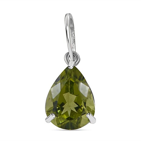 9K White Gold Hebei Peridot Solitaire Pendant 1.00 Ct. 9K White Gold Hebei Peridot Solitaire Pendant 1.00 Ct.