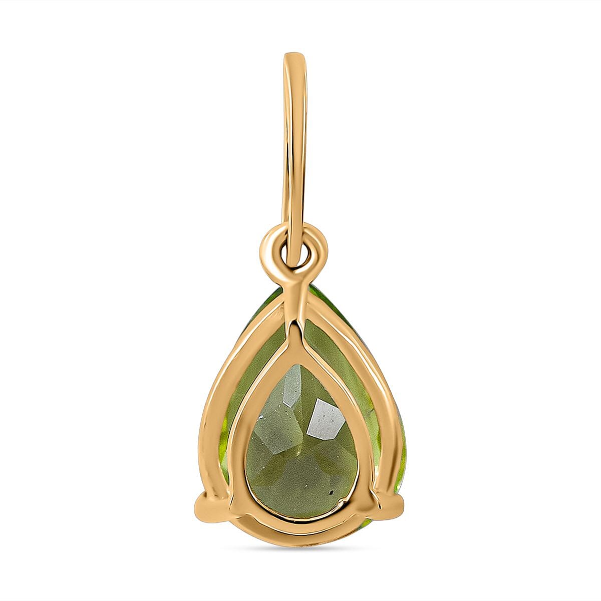 9K Yellow Gold Hebei Peridot Solitaire Pendant 1.00 Ct.