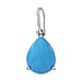 9K White Gold Arizona Sleeping Beauty Turquoise Solitaire Pendant 1.00 Ct.