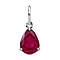 African Ruby Solitaire Pendant in Sterling Silver 1.50 Ct.