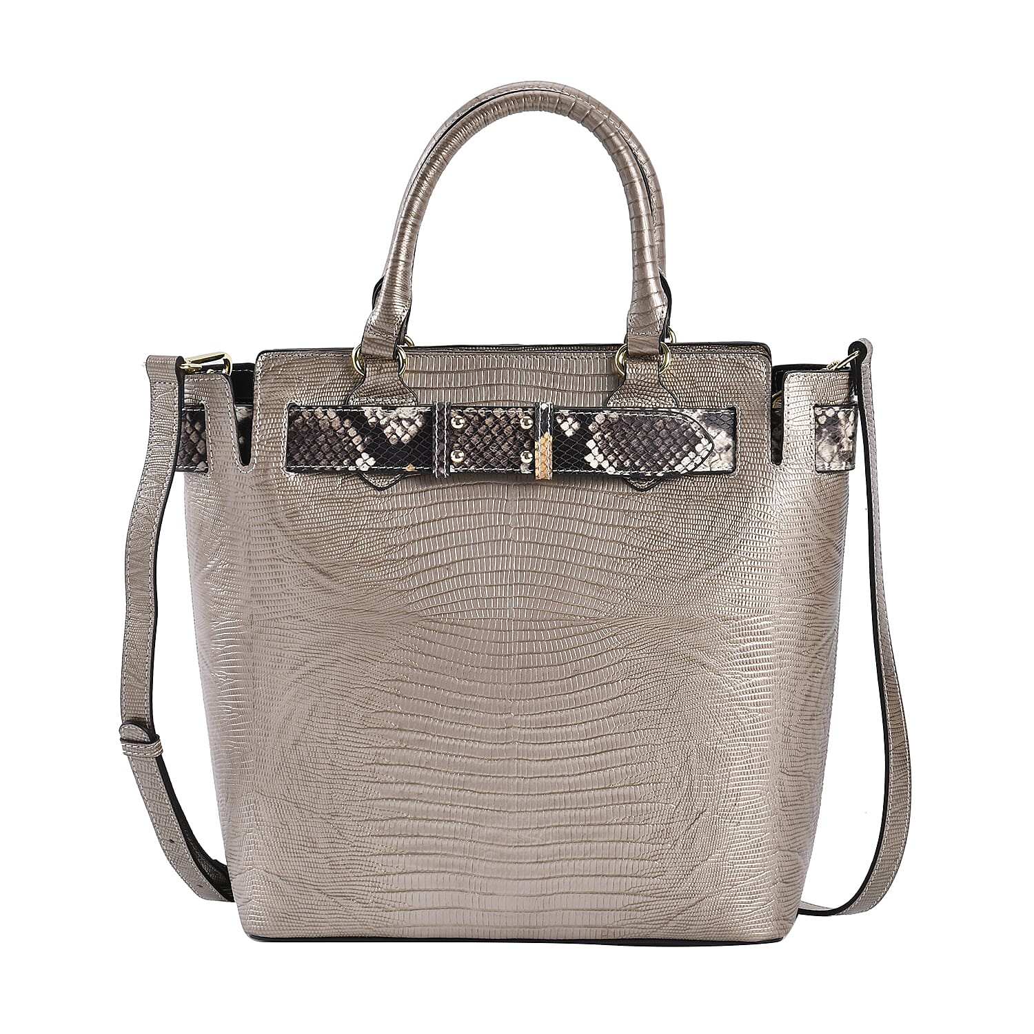 Silver on sale snakeskin bag