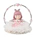 Aesthetic Sleeping Deer Tabletop Decoration (Size 12x12x10 cm) - Pink and White